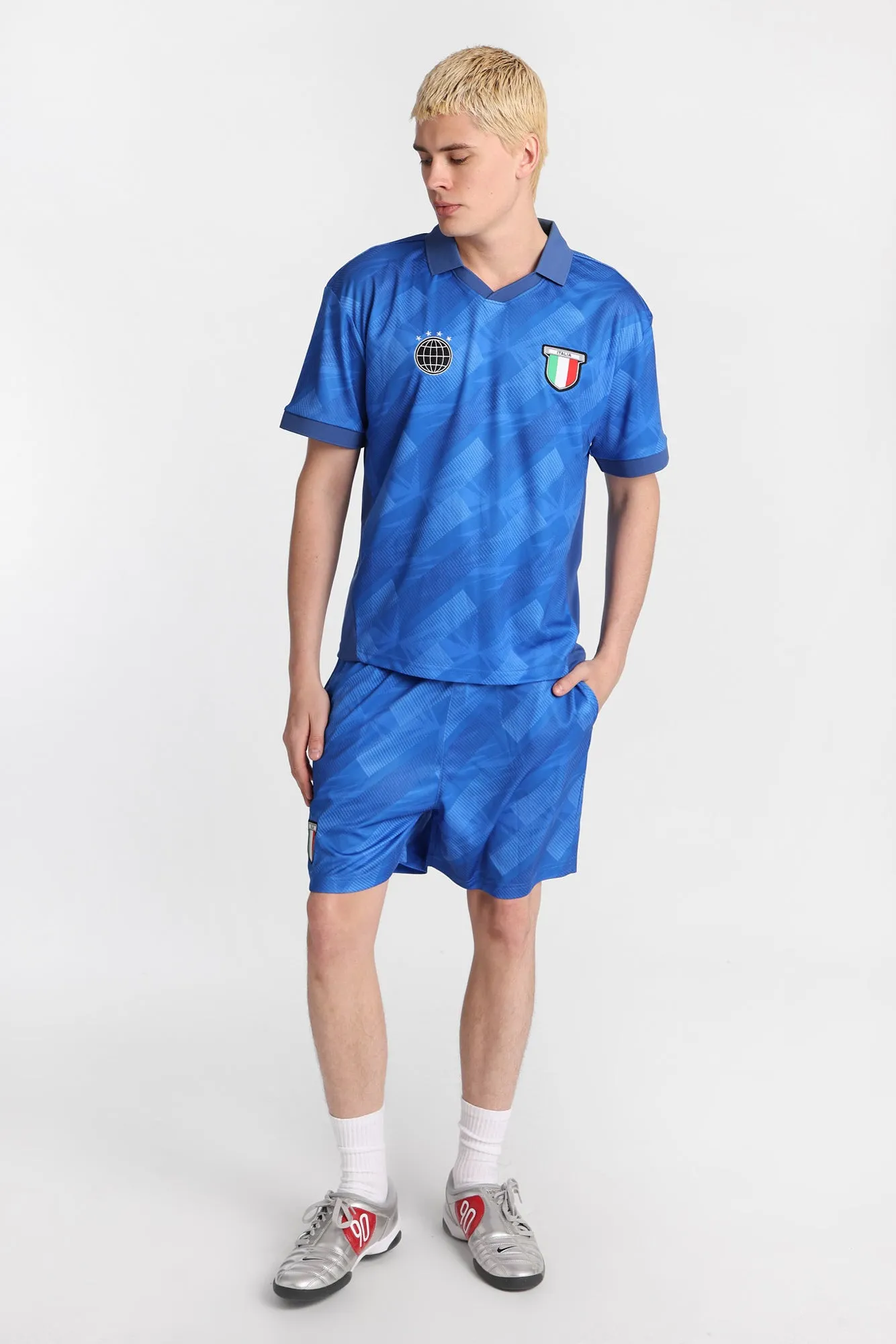 Italia 10 Graphic Oversized Polo Soccer Jersey sold by Bluenotes product image thumbnail 4