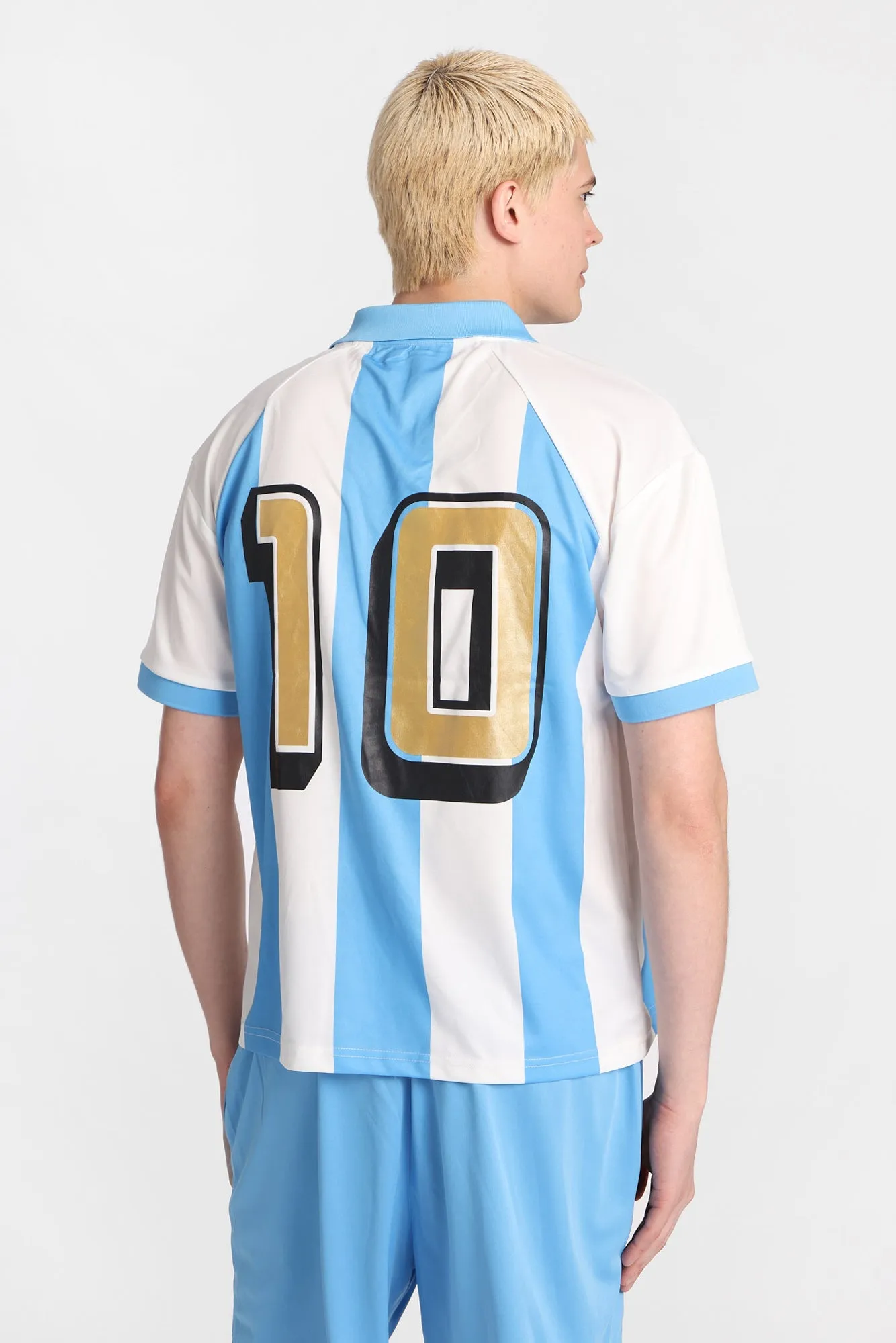 Argentina 10 Graphic Oversized Polo Soccer Jersey sold by Bluenotes product image thumbnail 3