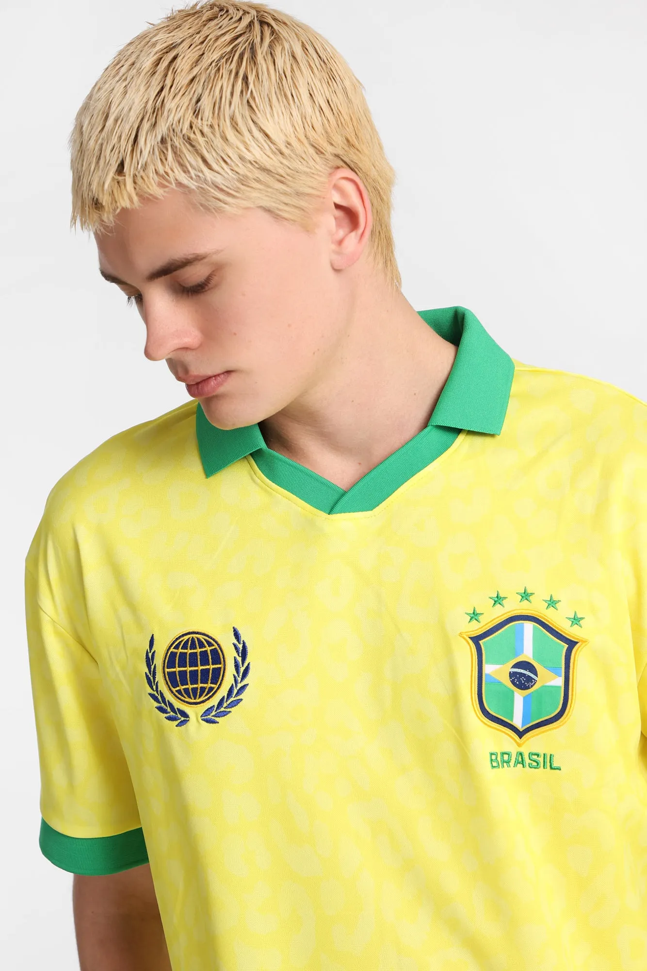 Brasil 10 Graphic Oversized Polo Soccer Jersey sold by Bluenotes product image thumbnail 2