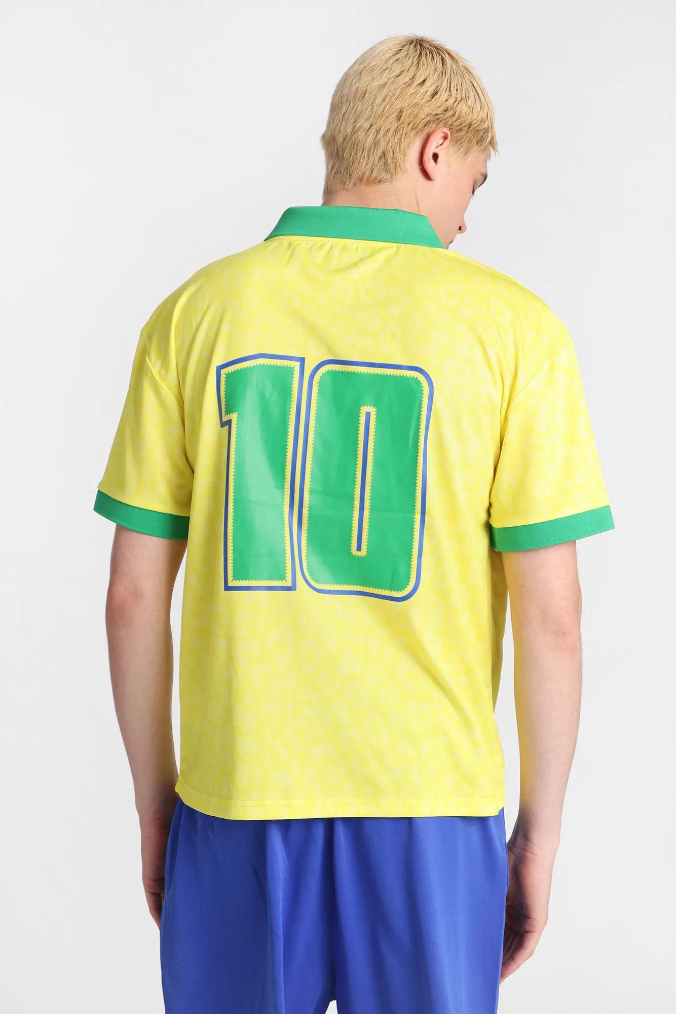 Brasil 10 Graphic Oversized Polo Soccer Jersey sold by Bluenotes product image thumbnail 3