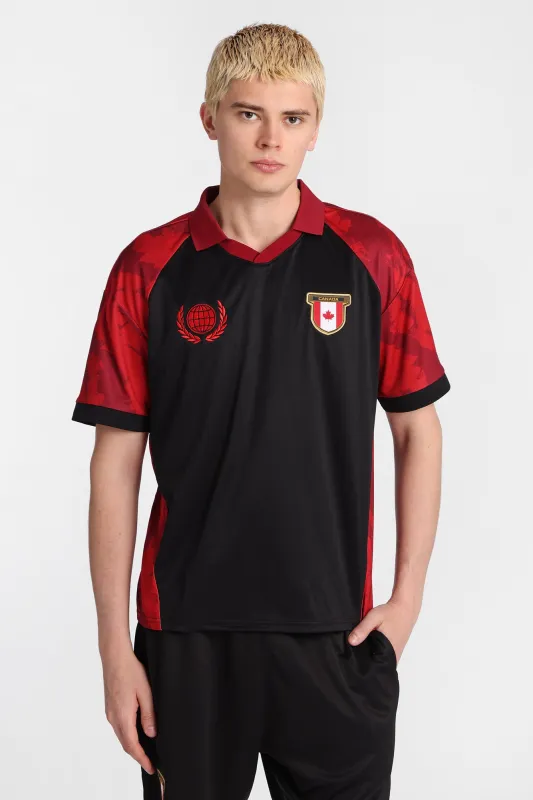 Canada 10 Graphic Oversized Polo Soccer Jersey made by Bluenotes