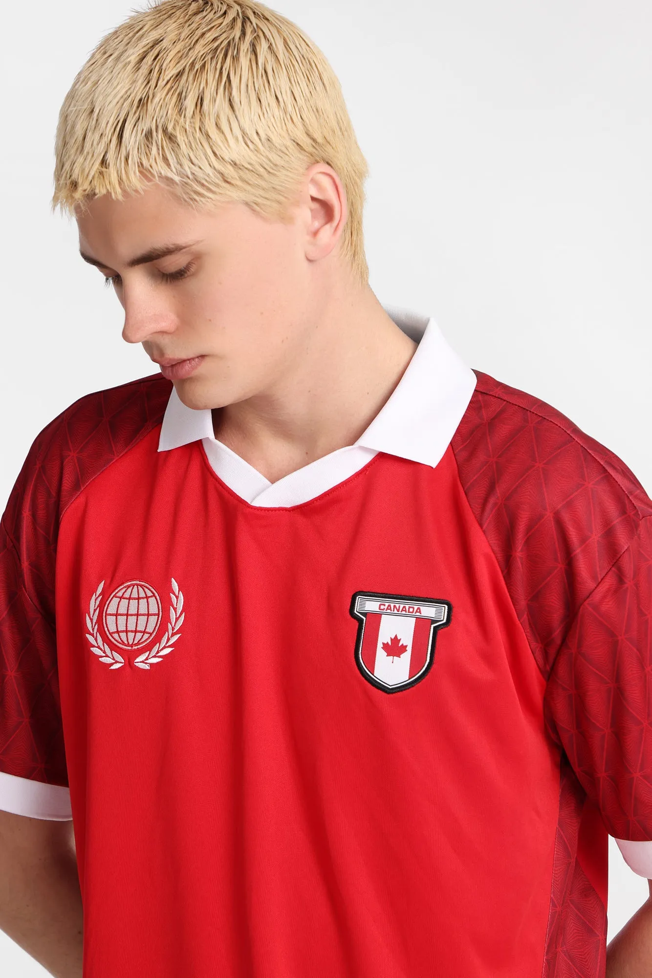 Canada 19 Graphic Oversized Polo Soccer Jersey sold by Bluenotes product image thumbnail 2