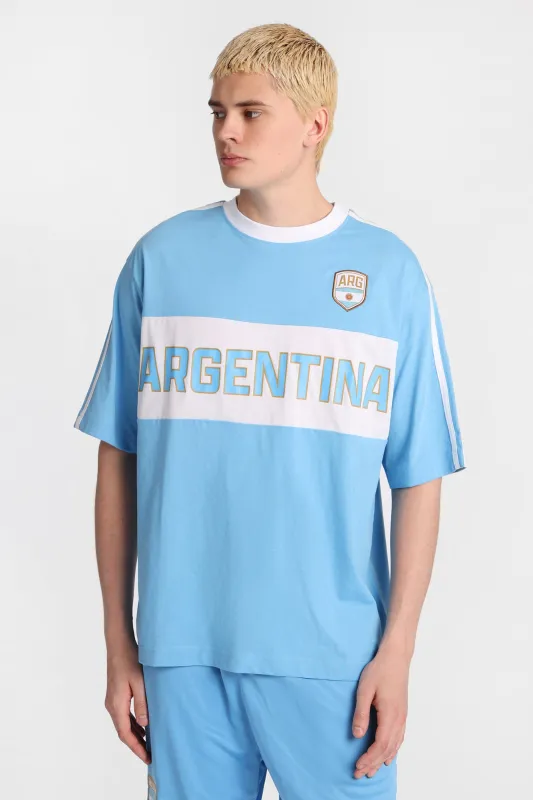 Argentina 10 Graphic Oversized Jersey Tee made by Bluenotes