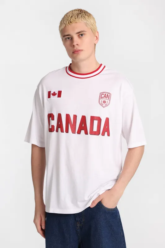 Canada 19 Graphic Oversized Jersey Tee made by Bluenotes