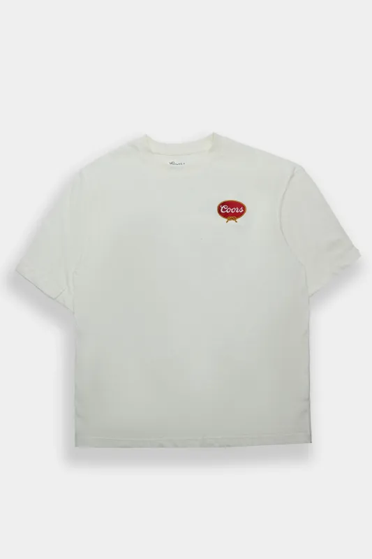 Coors Original Rodeo Embroidered Graphic Oversized Tee made by Bluenotes