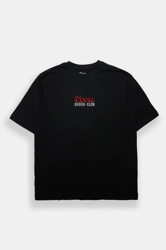 Coors Original Rodeo Club Embroidered Graphic Oversized Tee made by Bluenotes
