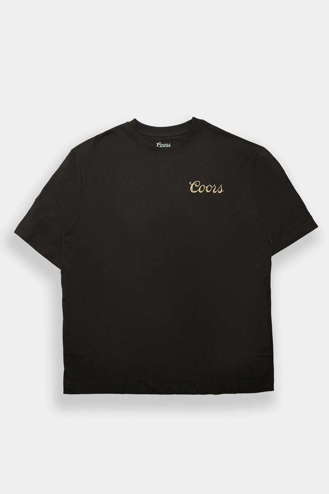 Coors Beer Embroidered Graphic Oversized Tee sold by Bluenotes
