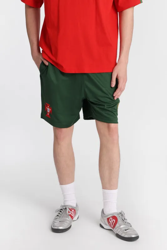 Portugal Graphic Mesh Soccer Shorts made by Bluenotes