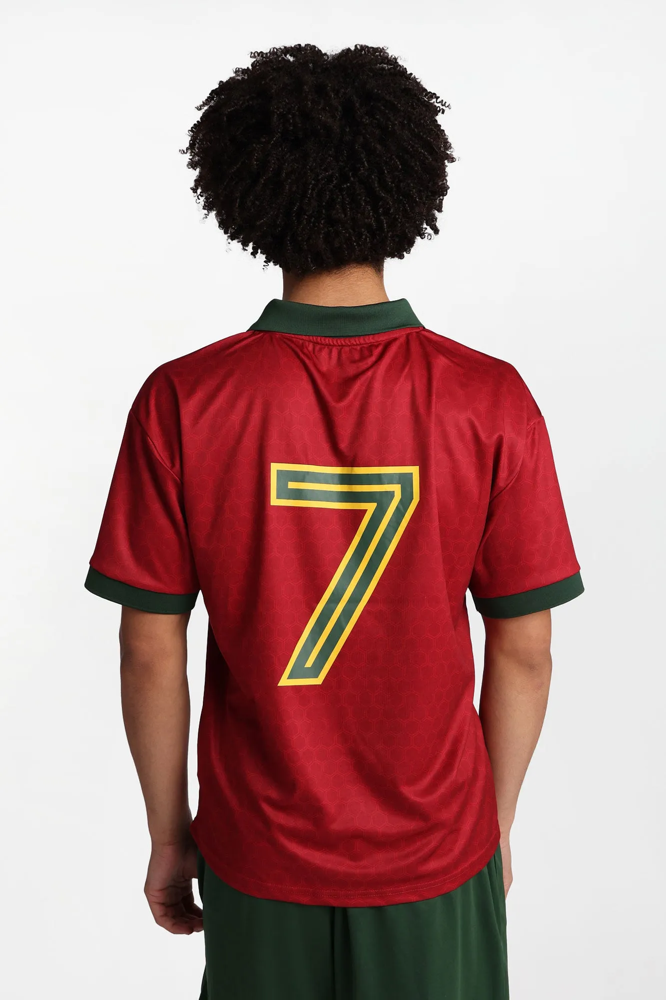 Portugal 7 Graphic Oversized Polo Soccer Jersey sold by Bluenotes product image thumbnail 3