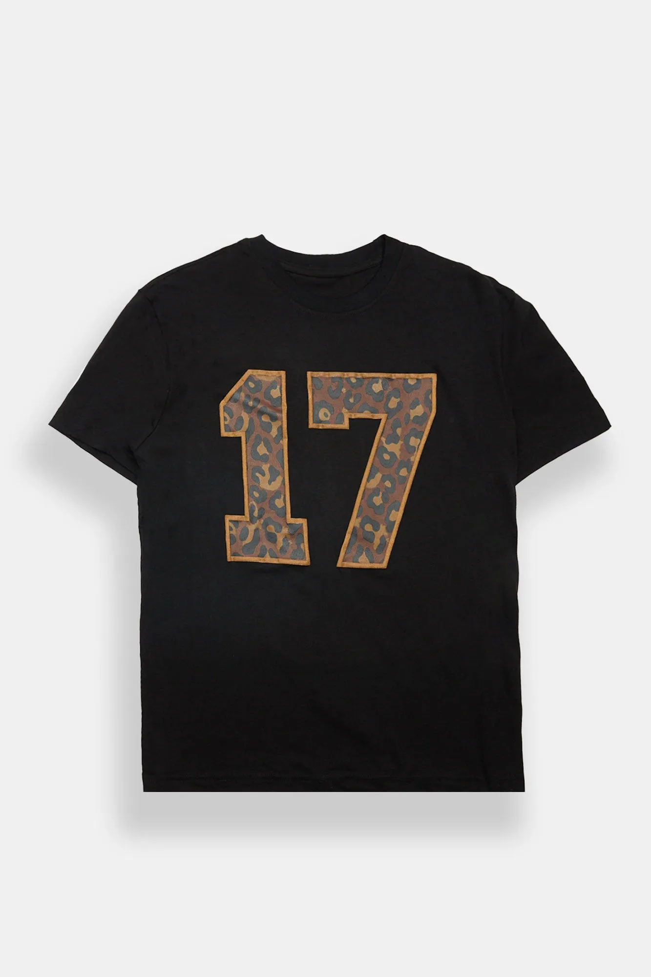 Leopard 17 Graphic Boyfriend Tee sold by Bluenotes