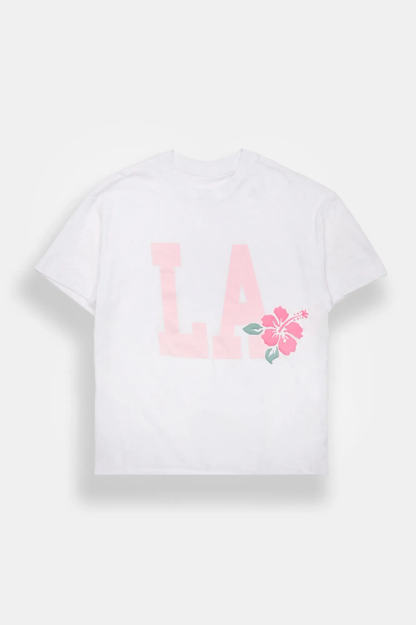 LA Hibiscus Graphic Boyfriend Tee sold by Bluenotes