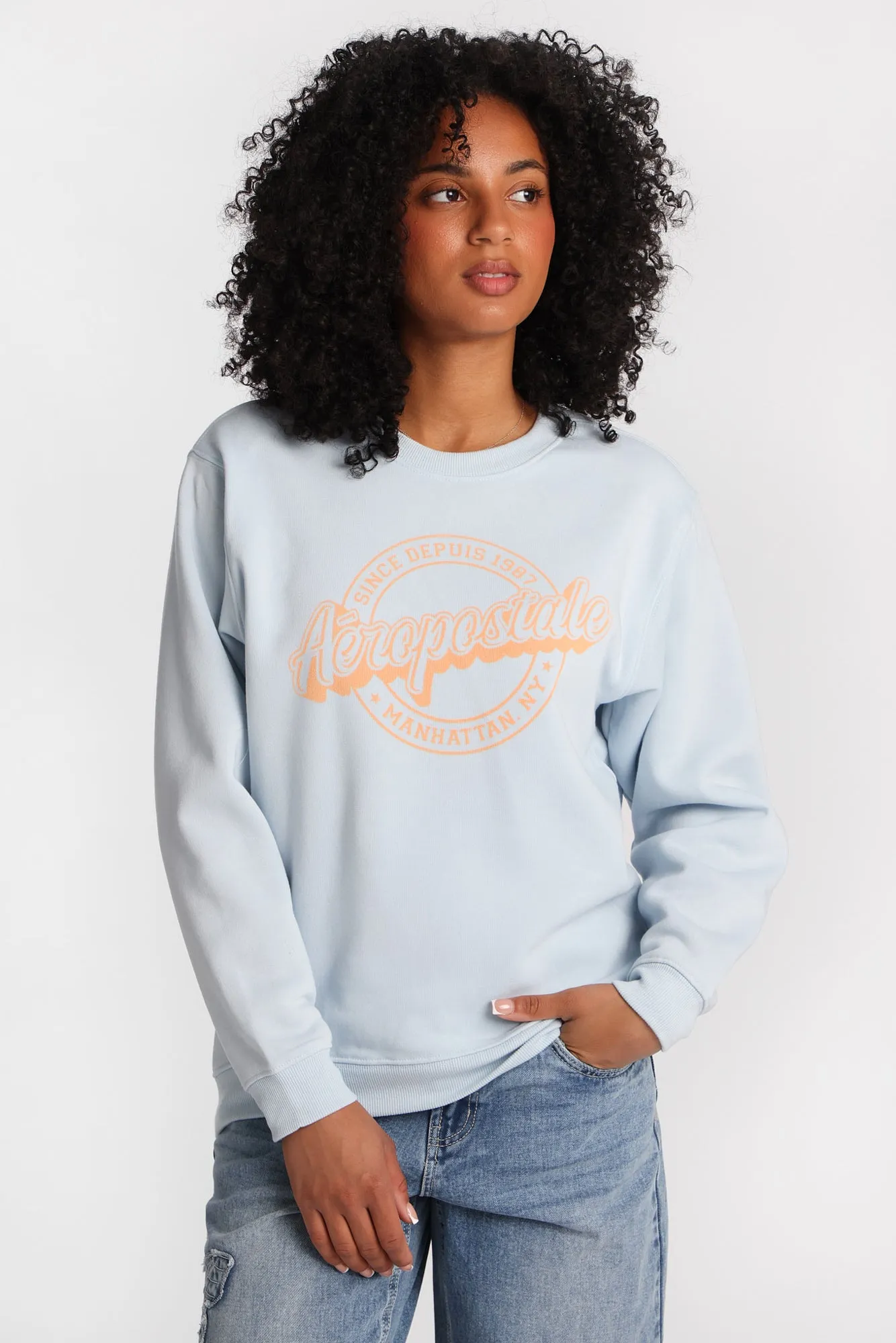 AERO Heritage Graphic Oversized Crew Neck Sweatshirt sold by Bluenotes
