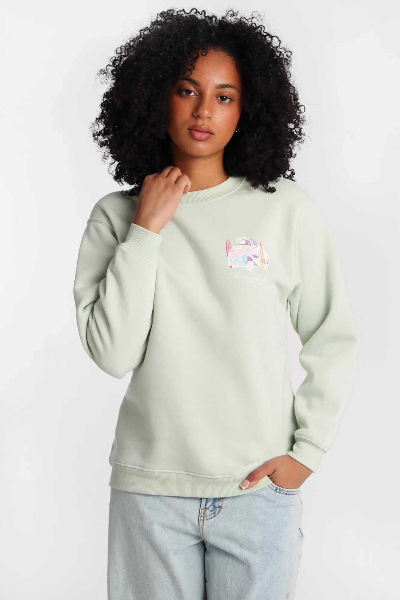 AERO Summer Vibes Graphic Oversized Crew Neck Sweatshirt sold by Bluenotes product image thumbnail 2