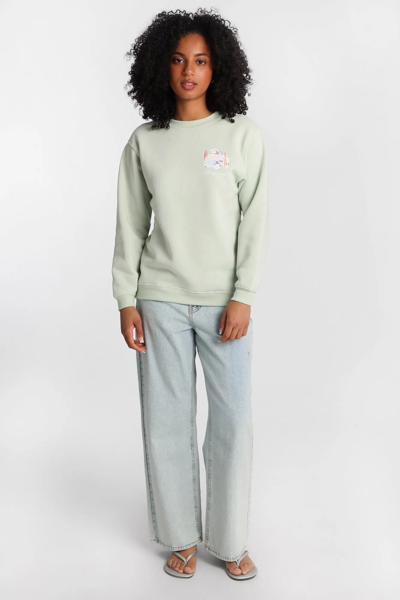 AERO Summer Vibes Graphic Oversized Crew Neck Sweatshirt sold by Bluenotes product image thumbnail 4