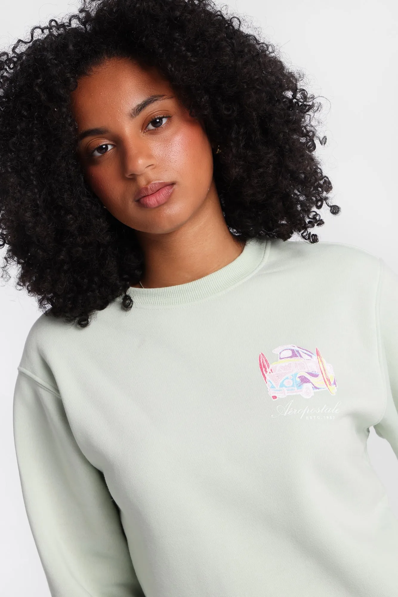 AERO Summer Vibes Graphic Oversized Crew Neck Sweatshirt sold by Bluenotes product image thumbnail 3