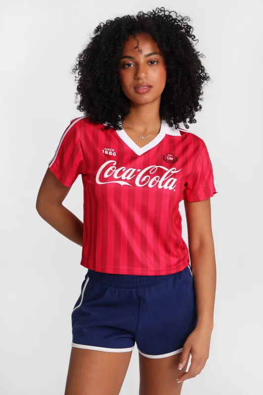 Coca-Cola Graphic Soccer Jersey made by Aeropostale