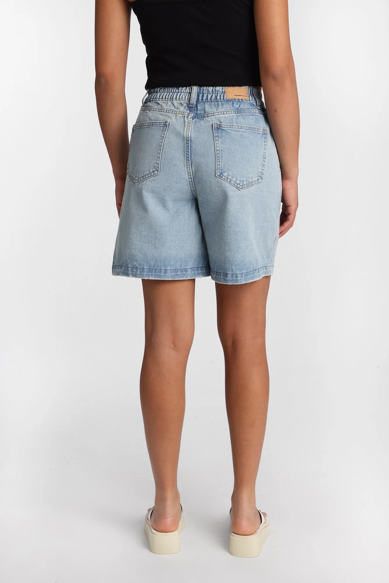 High Rise Stretch Waistband Trouser Jorts sold by Bluenotes product image thumbnail 3