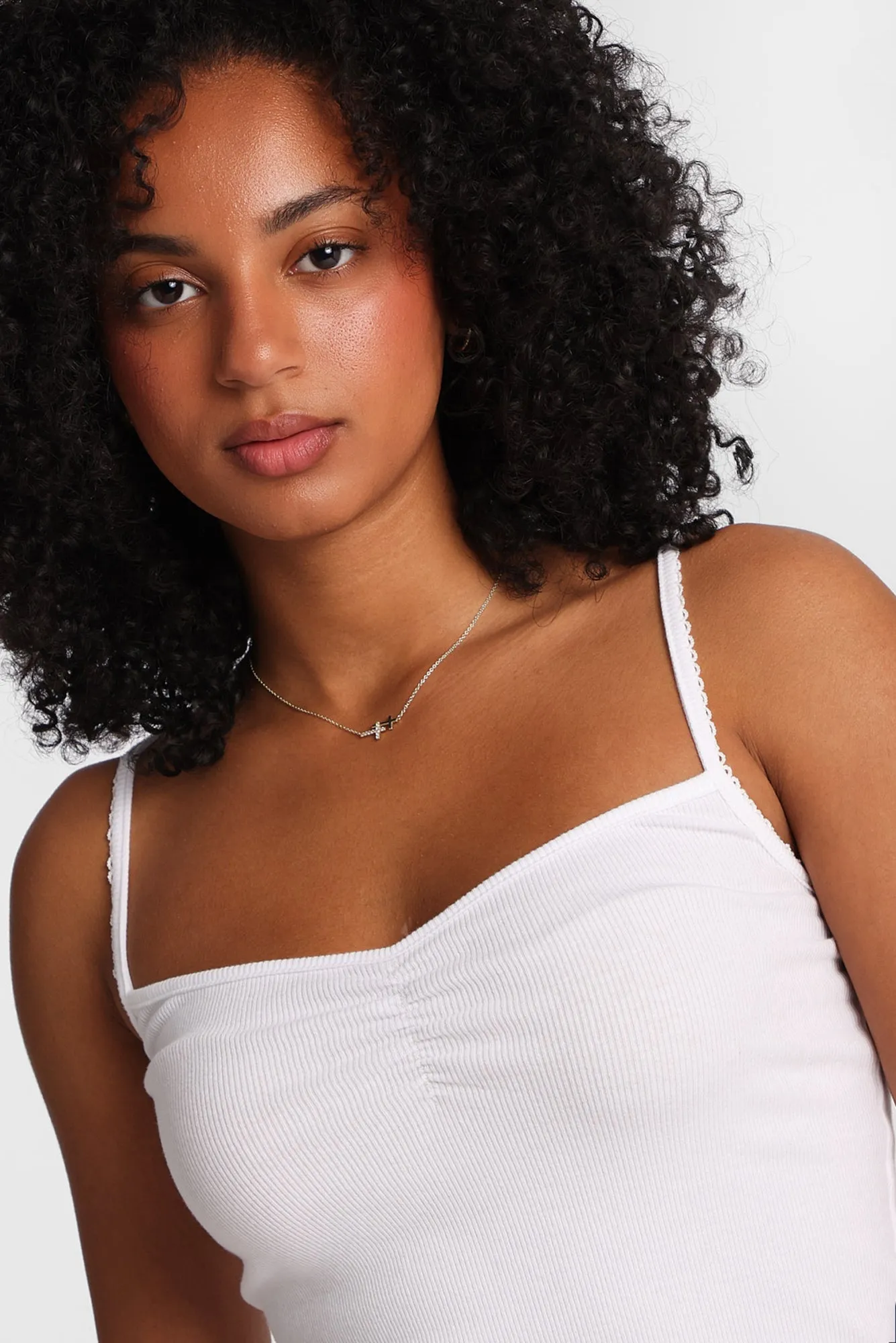 AERO Ribbed Knit Cinched V-Neck Camisole sold by Bluenotes product image thumbnail 3