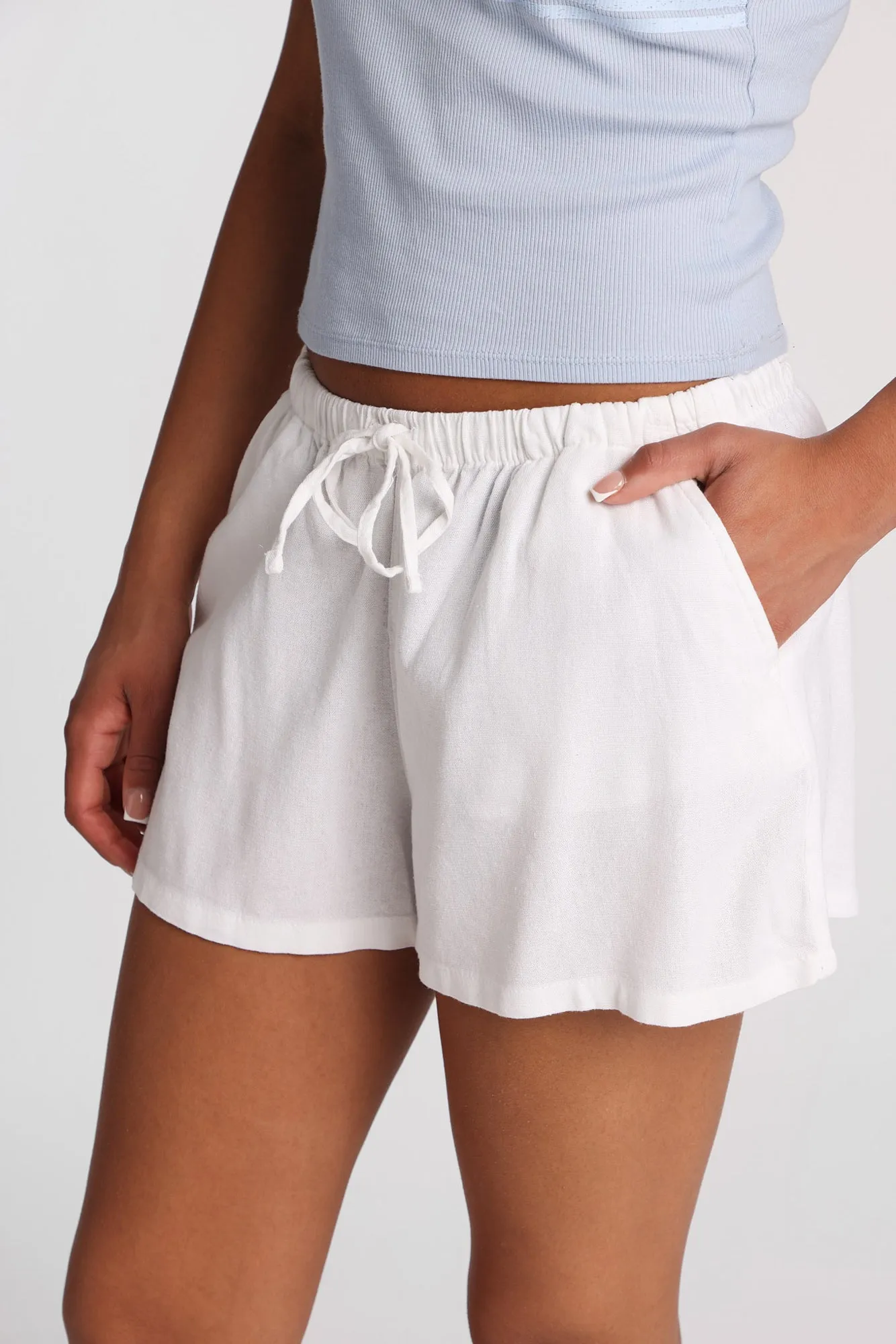 Linen-Blend Drawstring Shorts sold by Bluenotes product image thumbnail 2