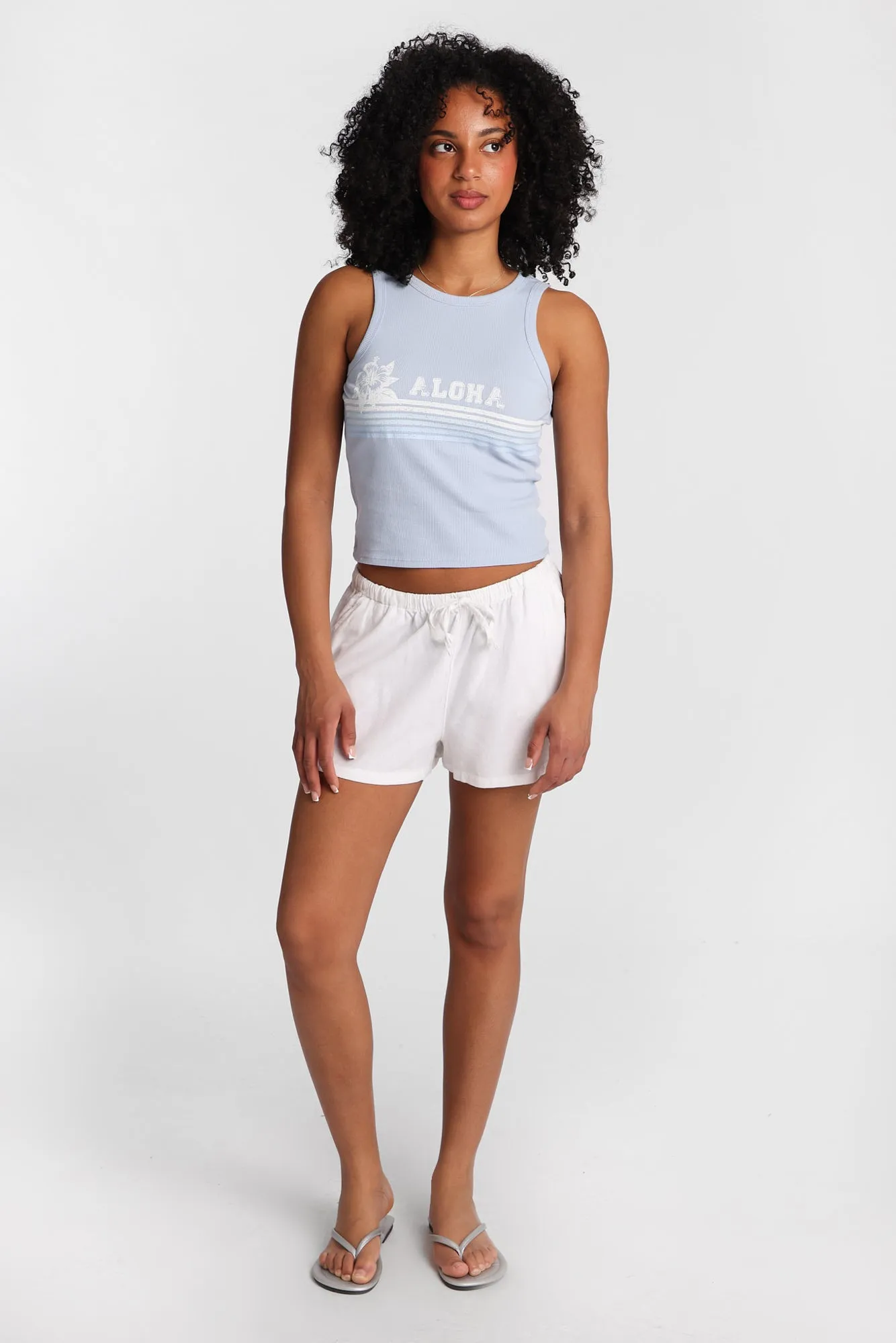 Linen-Blend Drawstring Shorts sold by Bluenotes product image thumbnail 4