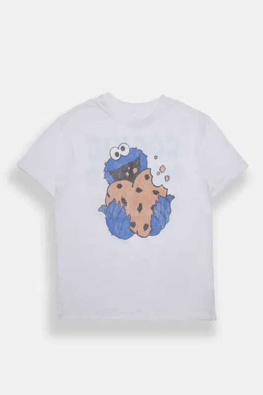 Cookie Monster Graphic Relaxed Boyfriend Tee made by Aeropostale