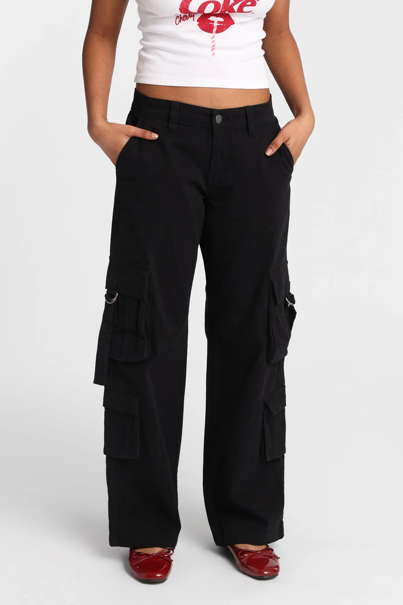 Low Rise D-Ring Cargo Baggy Twill Pants sold by Bluenotes product image thumbnail 2