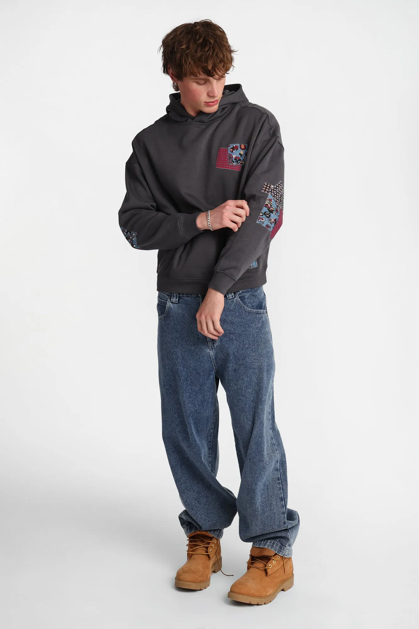 North Western Patchwork Boxy Hoodie sold by Bluenotes product image thumbnail 5