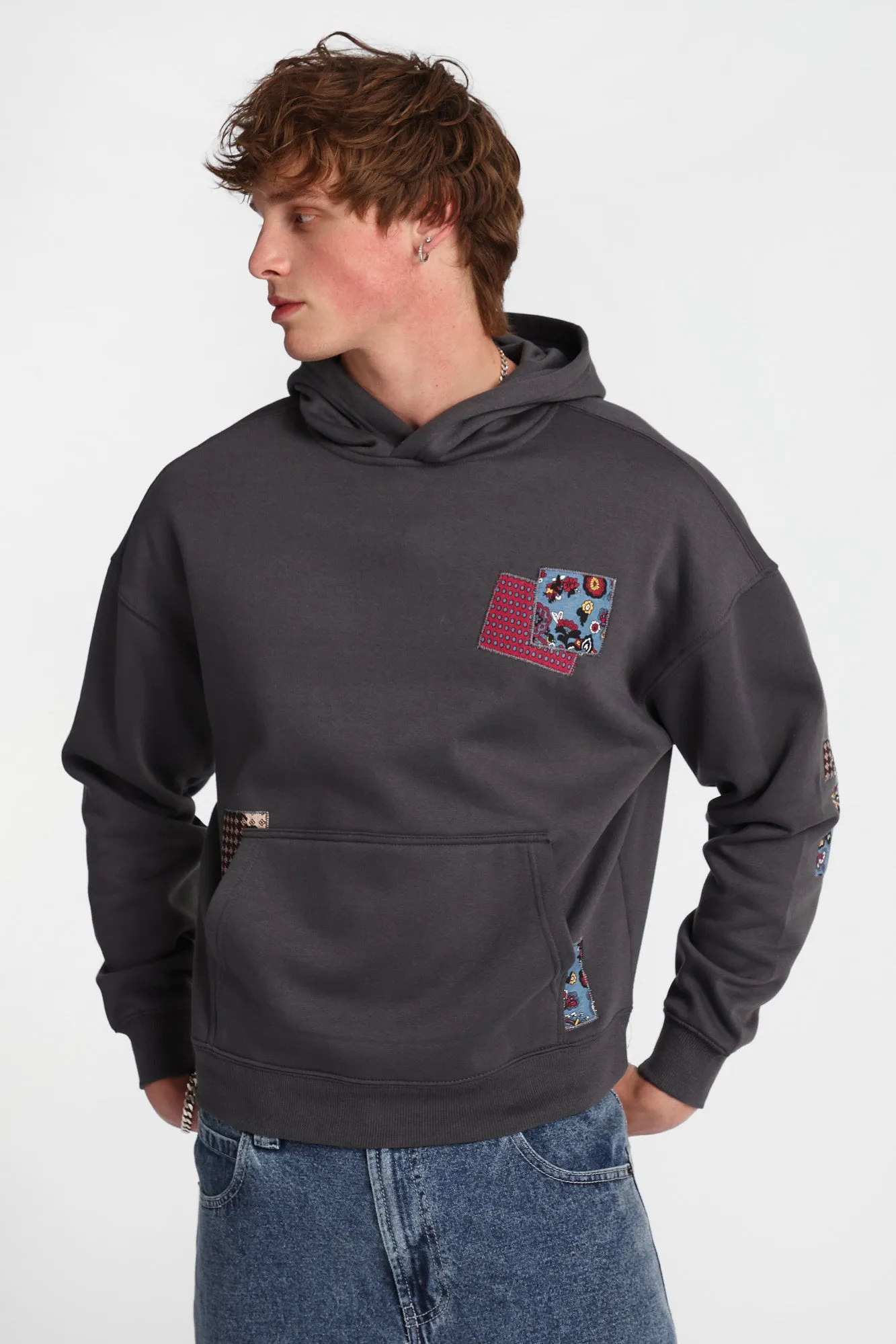 North Western Patchwork Boxy Hoodie sold by Bluenotes product image thumbnail 2