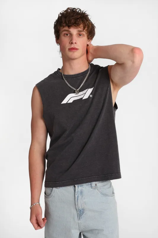 Formula 1 Graphic Oversized Tank Top made by Aeropostale