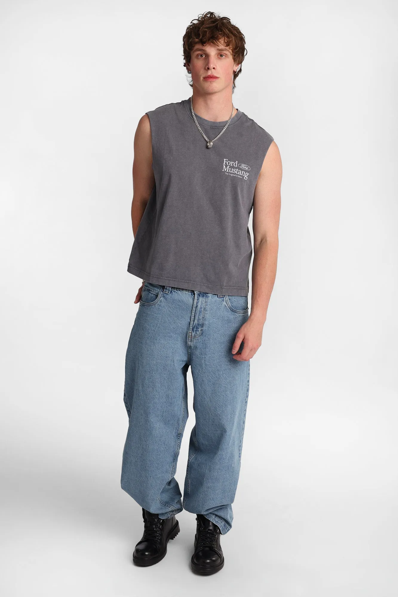 Ford Mustang Graphic Oversized Tank Top sold by Bluenotes product image thumbnail 4