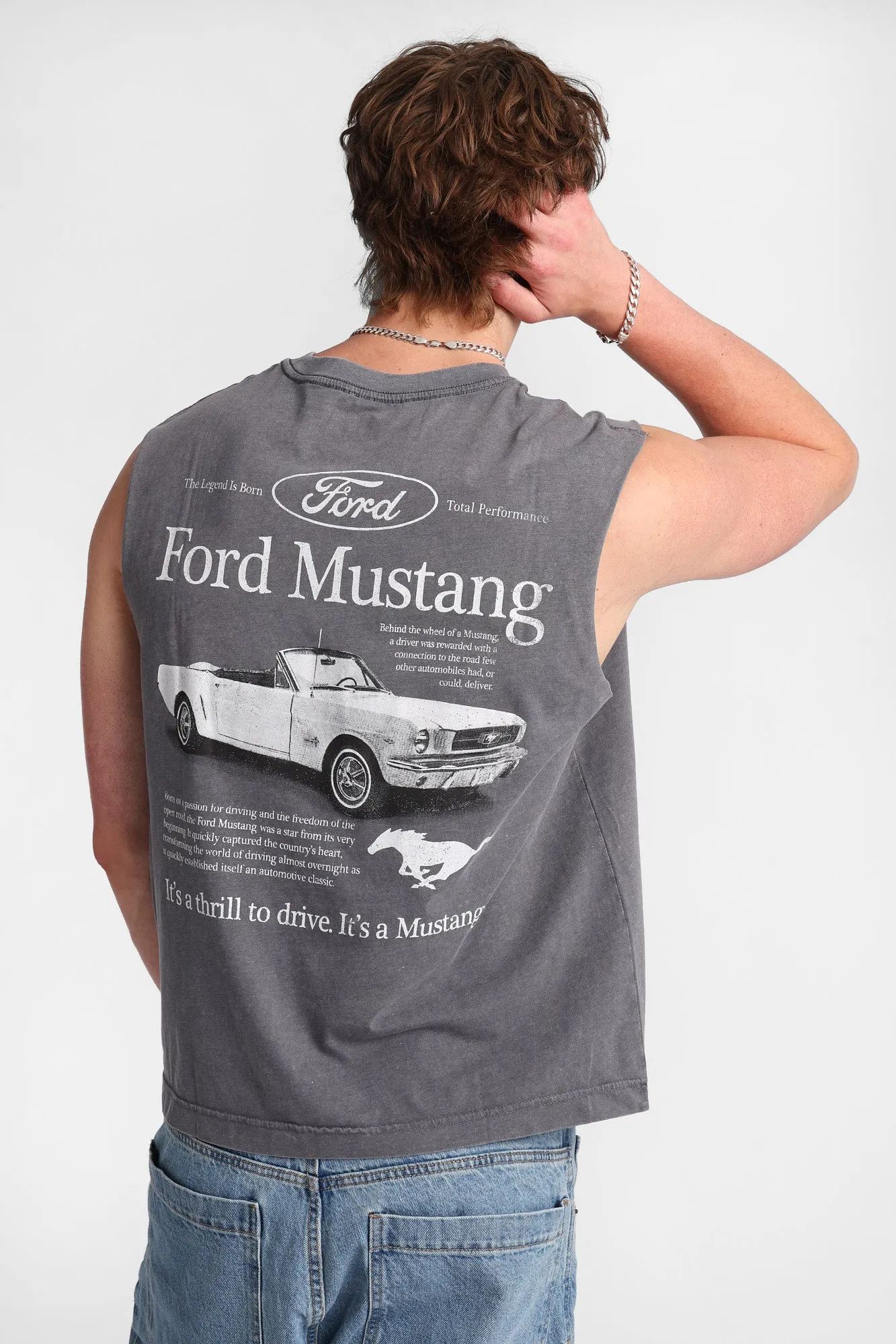 Ford Mustang Graphic Oversized Tank Top sold by Bluenotes product image thumbnail 3