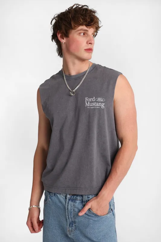 Ford Mustang Graphic Oversized Tank Top made by Aeropostale