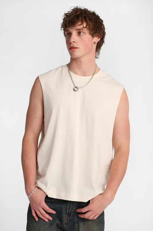 Premium Crew Neck Oversized Tank Top made by Bluenotes