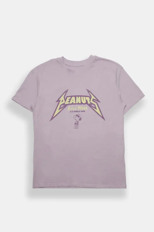 Peanuts Snoopy Rebel Paws Graphic Boyfriend Tee made by Bluenotes
