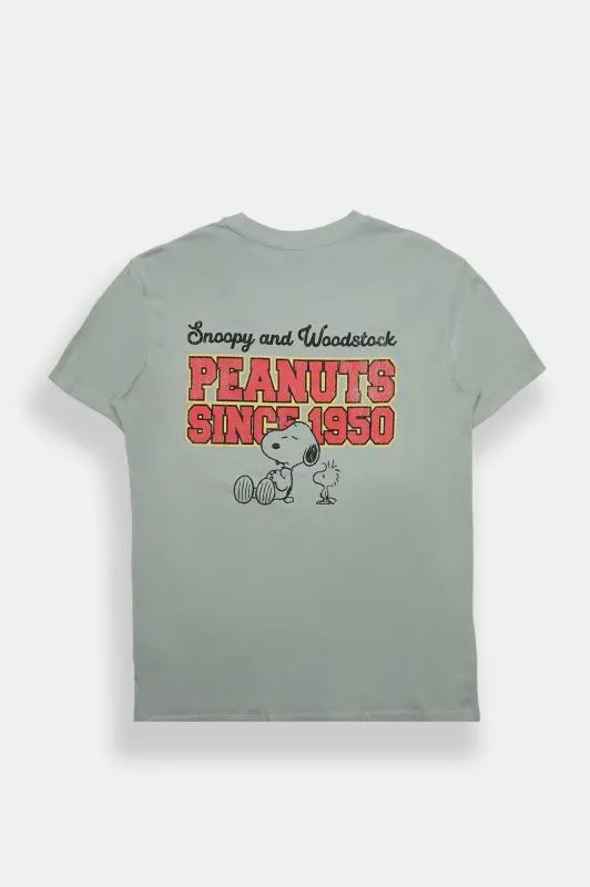 Peanuts Since 1950 Snoopy & Woodstock 96 Graphic Boyfriend Tee made by Bluenotes