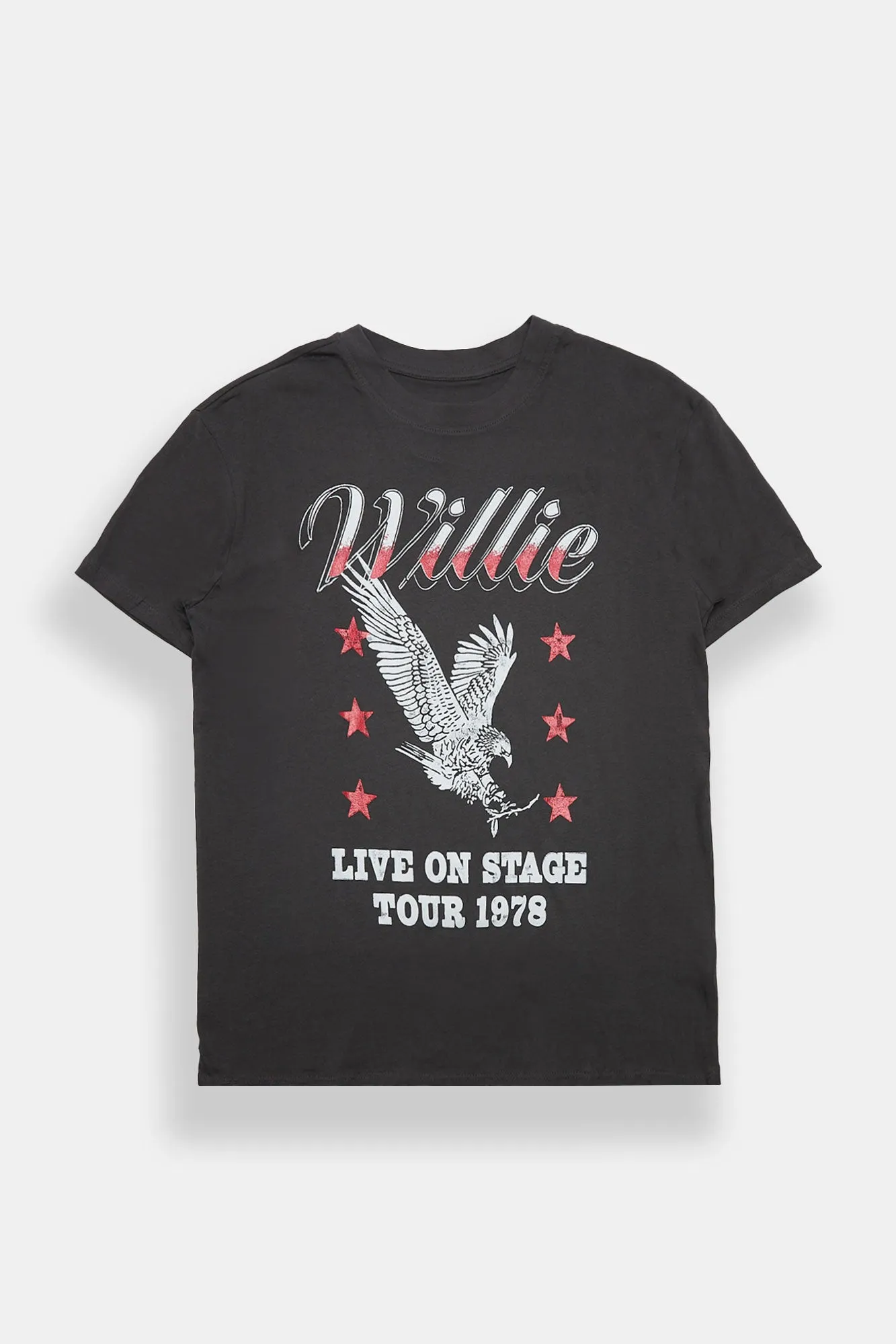 Willy Nelson Live On Stage Tour 1978 Graphic Boyfriend Tee sold by Bluenotes