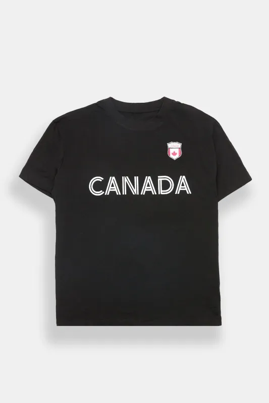 Canada 2 Graphic Relaxed Boyfriend Tee made by Bluenotes