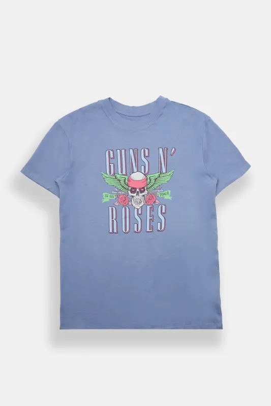 Guns N' Roses Graphic Boyfriend Tee made by Bluenotes