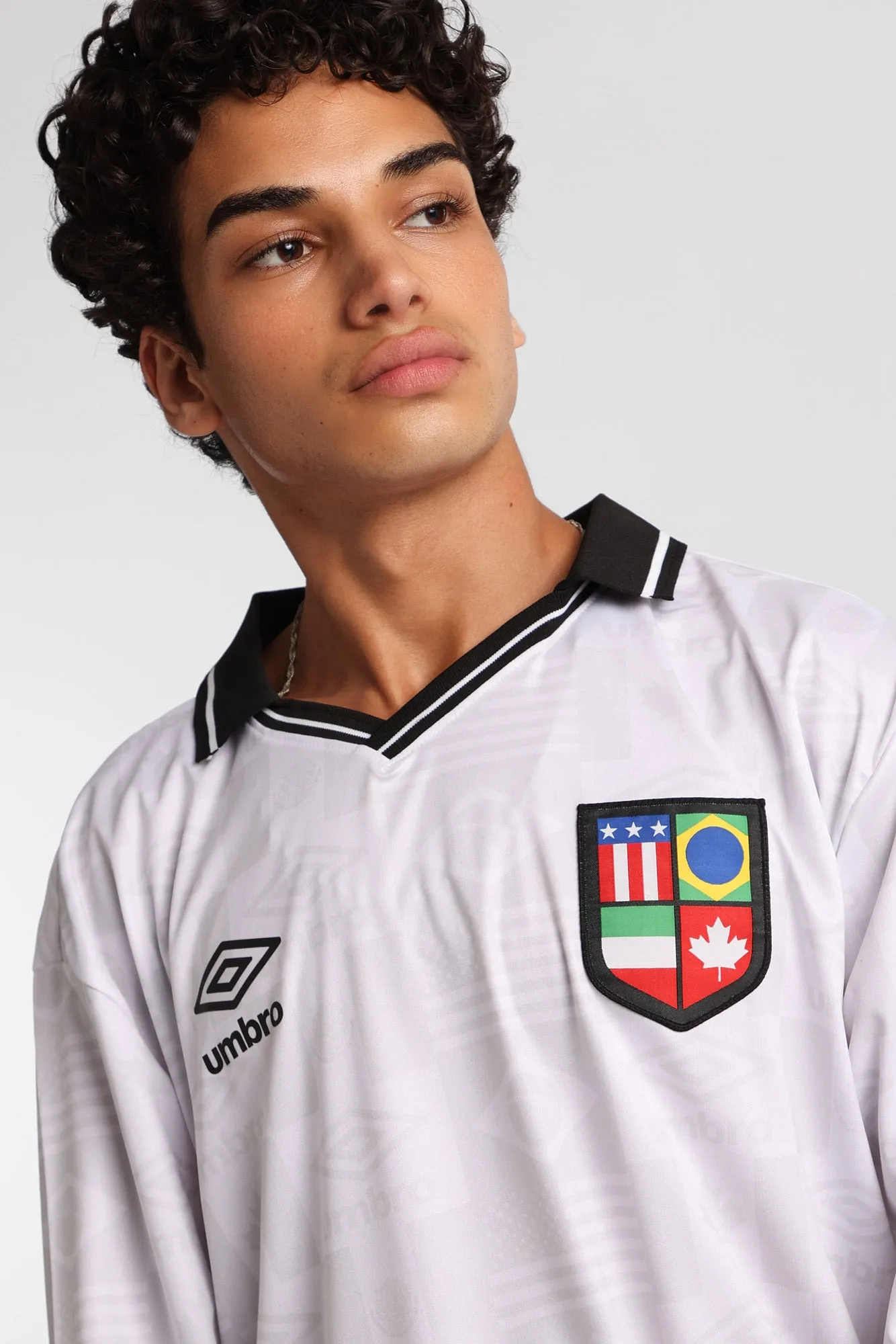 Umbro The World's Game Graphic Long Sleeve Polo Jersey sold by Bluenotes product image thumbnail 2