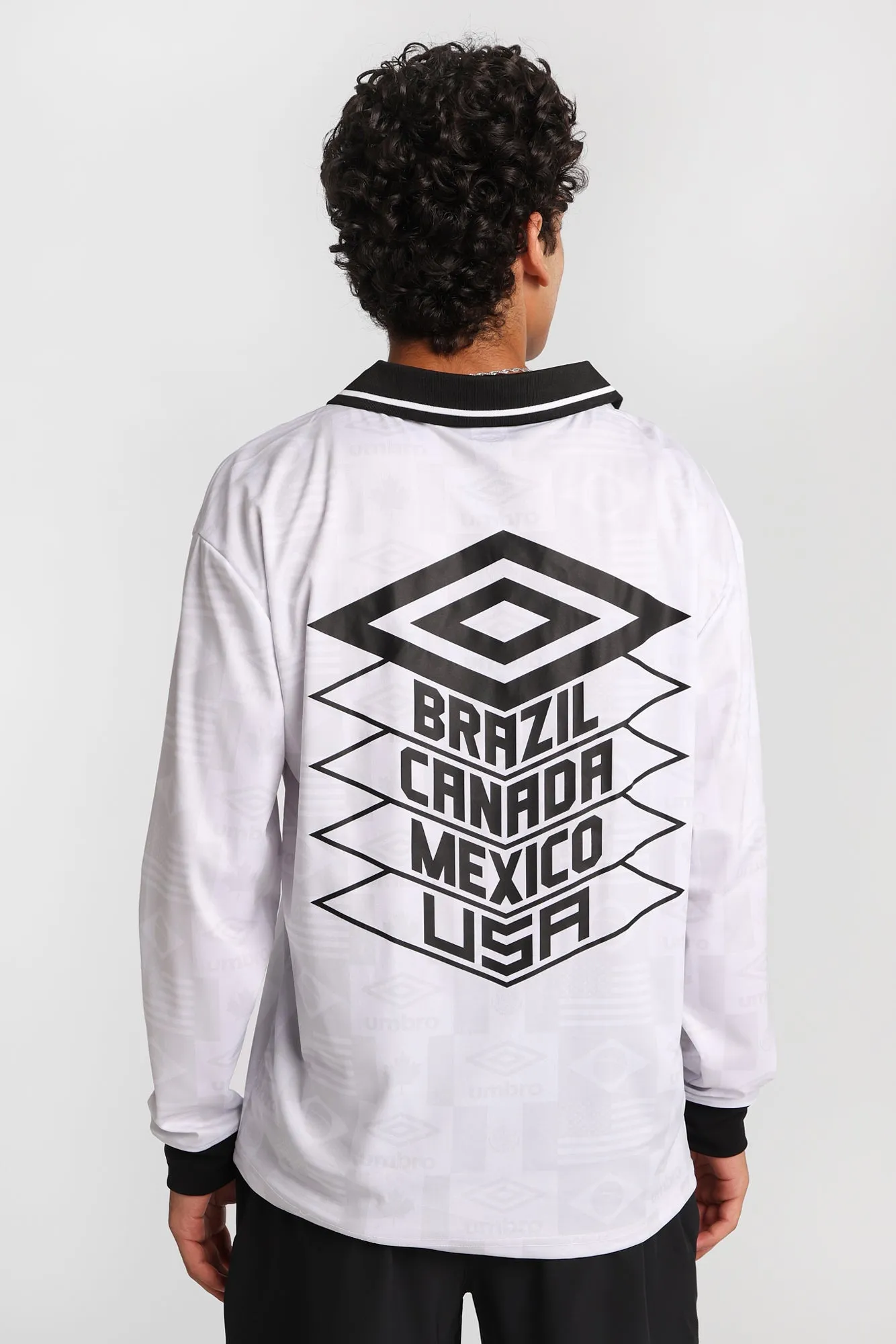 Umbro The World's Game Graphic Long Sleeve Polo Jersey sold by Bluenotes product image thumbnail 3