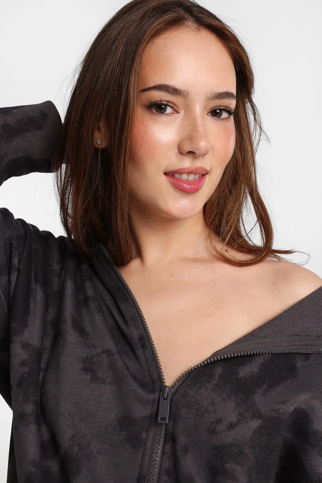 Tie-Dye Oversized Zip-Up Hoodie sold by Bluenotes product image thumbnail 2