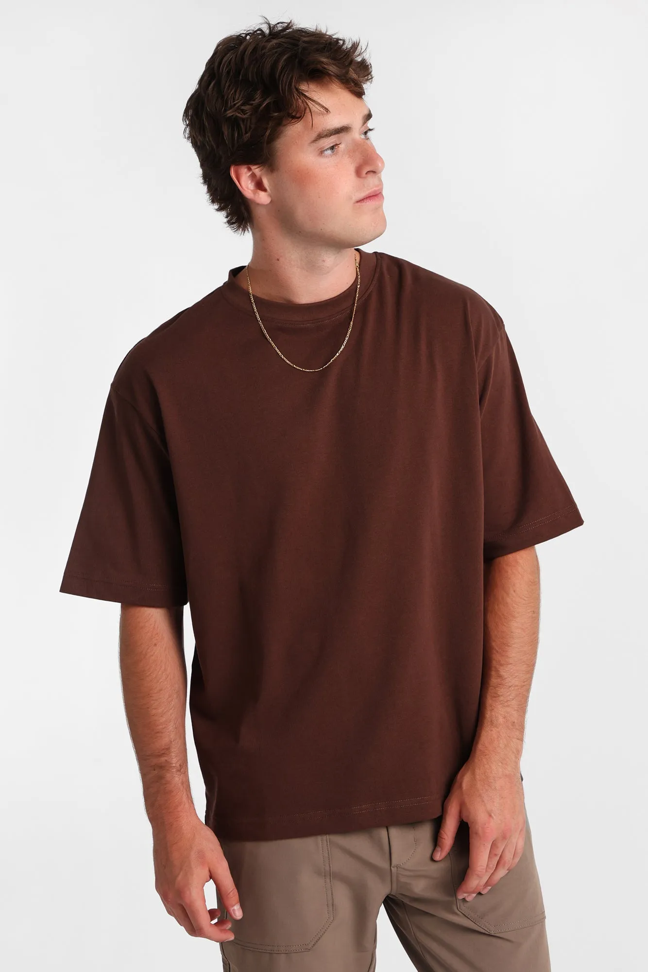 Heavy-Weight Knit Crew Neck Oversized Tee sold by Bluenotes