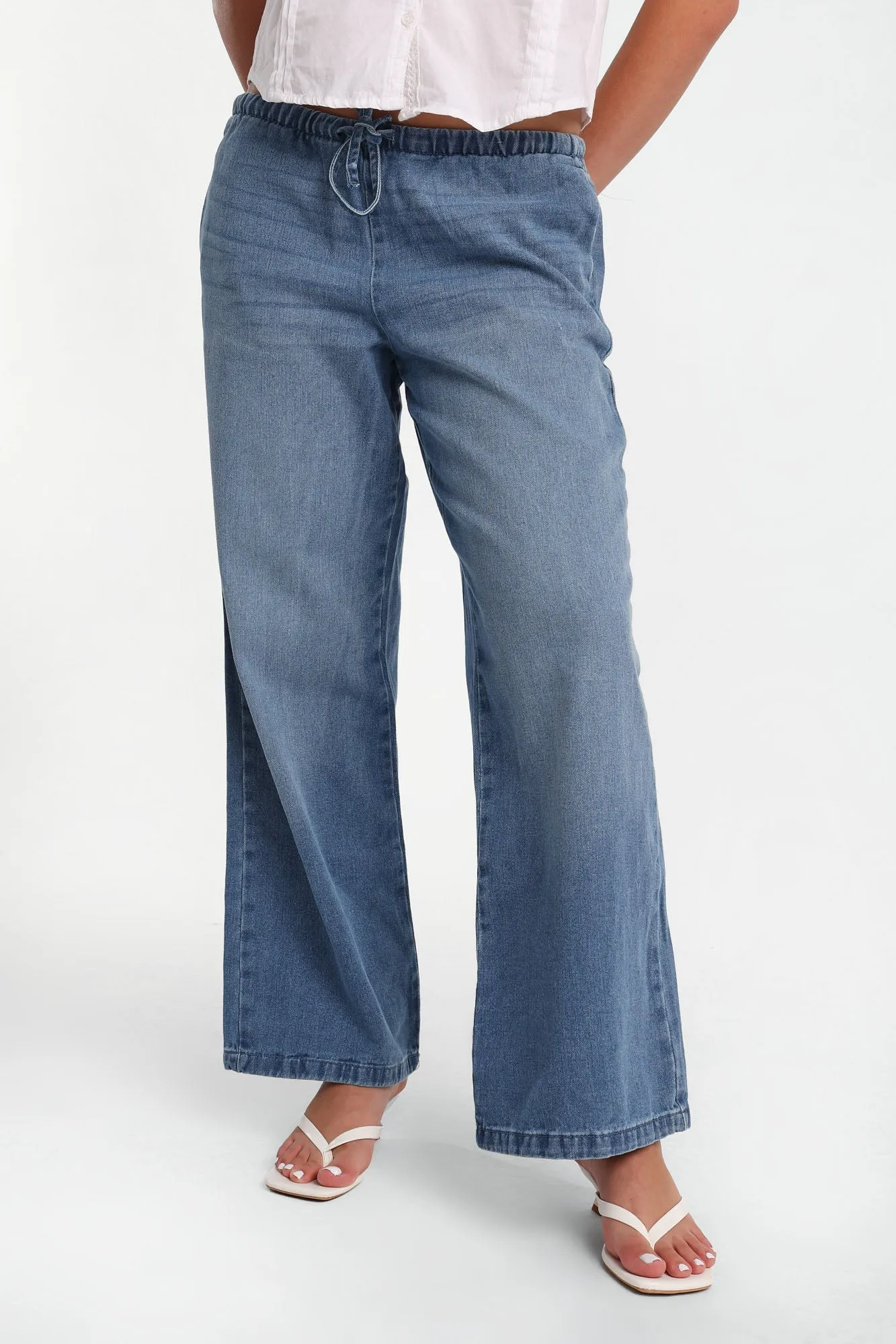 AERO Mid Rise Pull-On Baggy Denim Pants sold by Bluenotes product image thumbnail 5