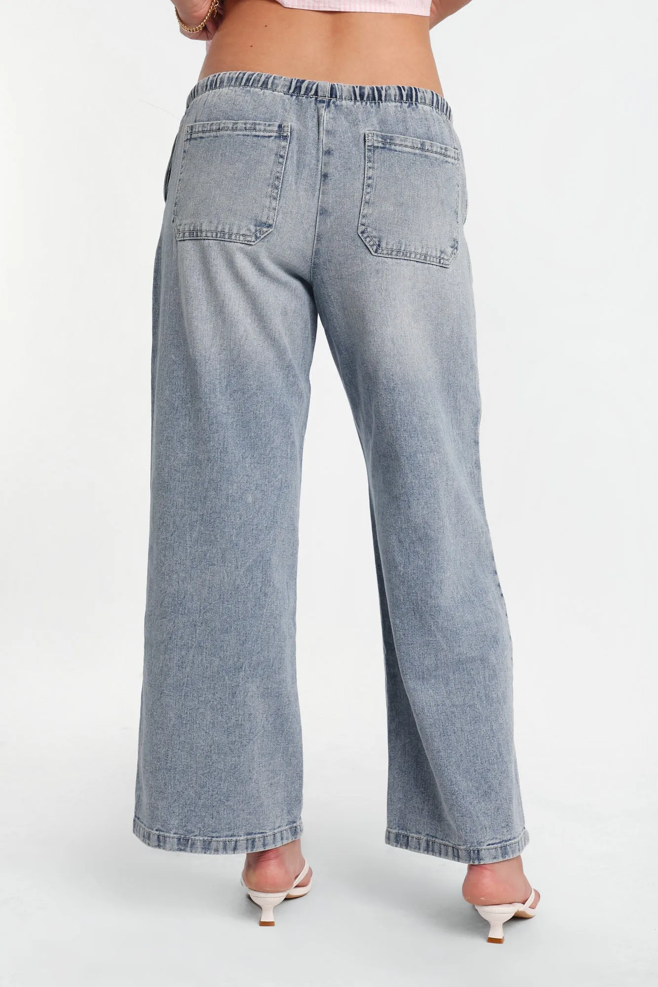AERO Mid Rise Pull-On Baggy Denim Pants sold by Bluenotes product image thumbnail 3