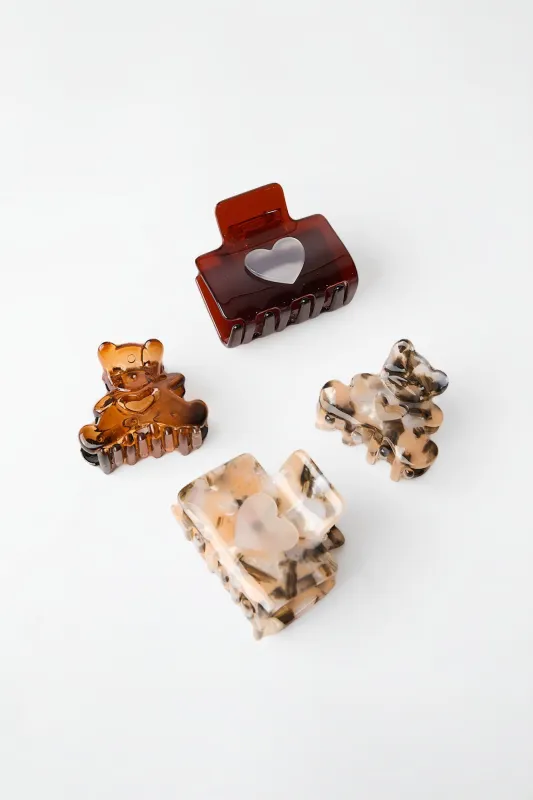 AERO Claw Hair Clips 5-Pack made by Aeropostale