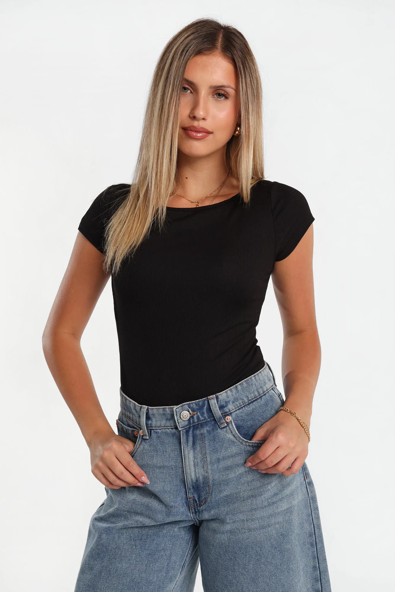 AERO Super Soft Short Sleeve Boat Neck Bodysuit sold by Bluenotes