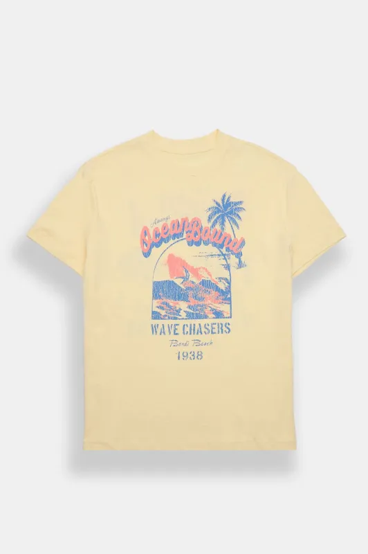 Bondi Beach Always Ocean Bound Graphic Boyfriend Tee made by Bluenotes