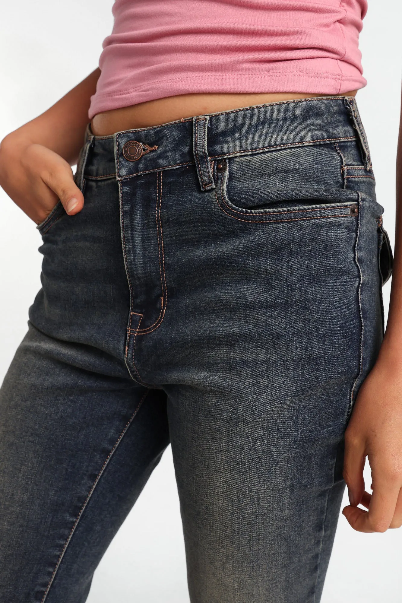 Floral Embroidered Isla High Rise Flare Jeans sold by Bluenotes product image thumbnail 3