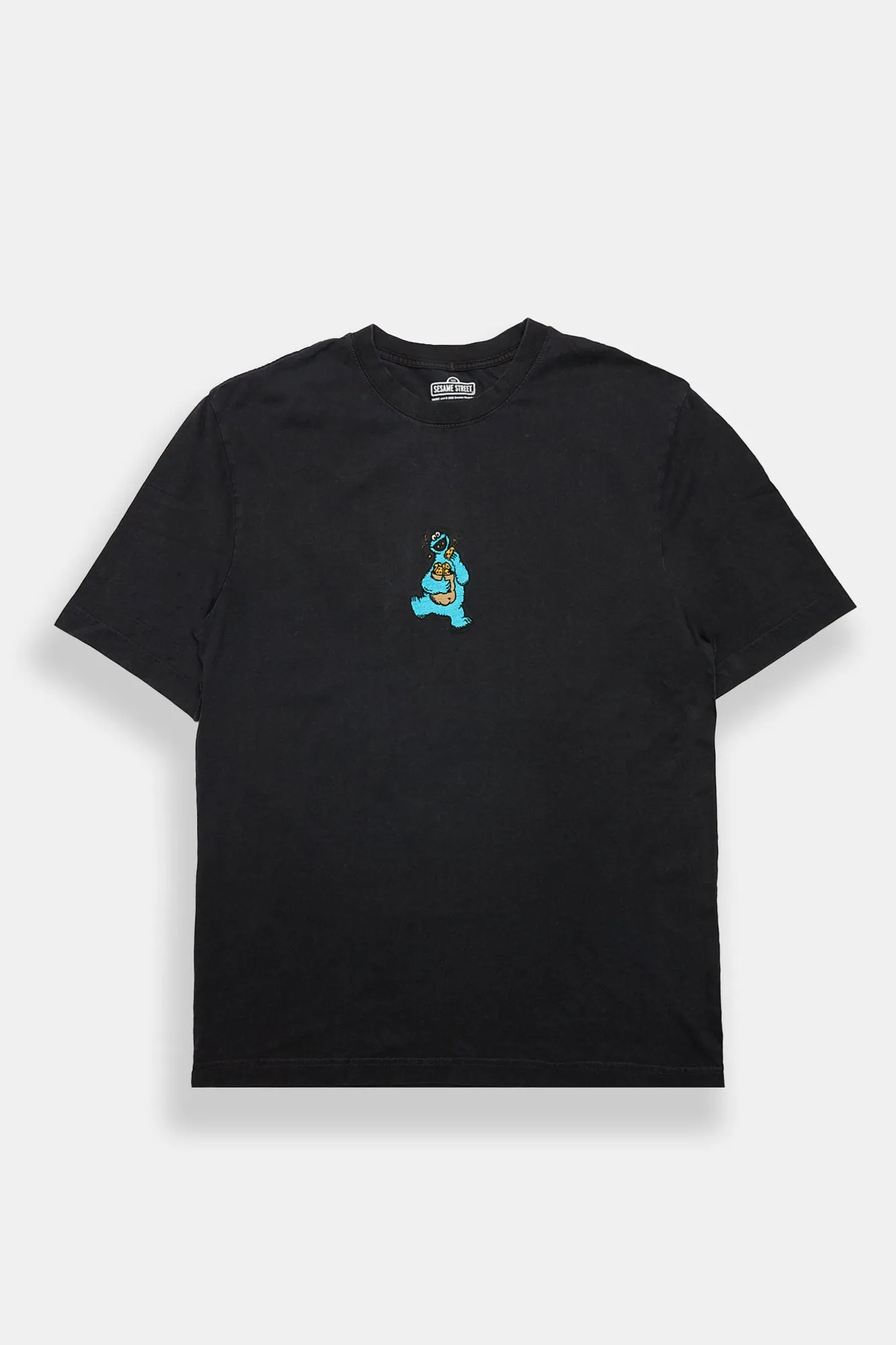 Cookie Monster Embroidered Graphic Oversized Tee sold by Bluenotes