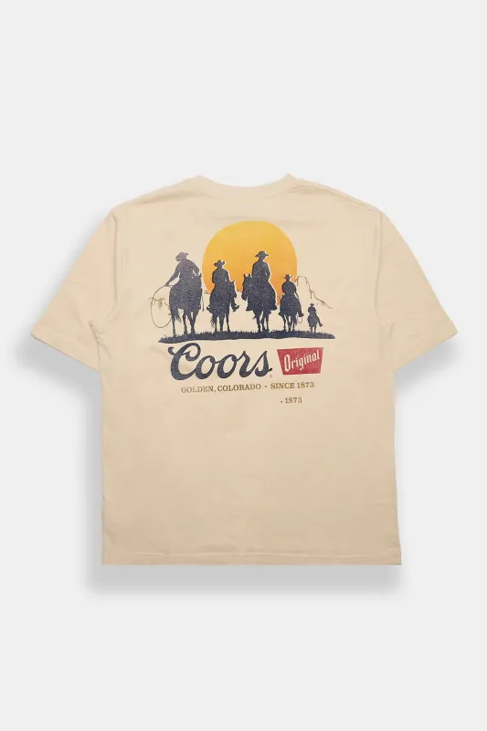 Coors Cowboys Graphic Oversized Tee made by Aeropostale